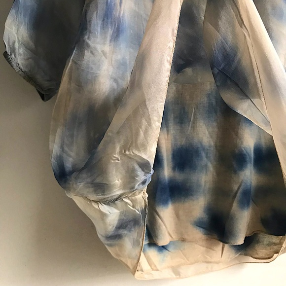 Tie Dye Ruffle Silk Dress - Picture 7 of 8